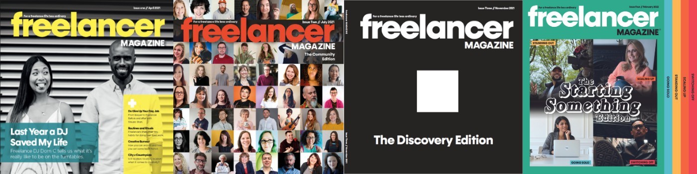 Freelancer magazine covers 1 to 4